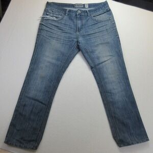 INC International Concepts Jeans 36x30 Slim Straight Leg Actual 37x30 Distressed
